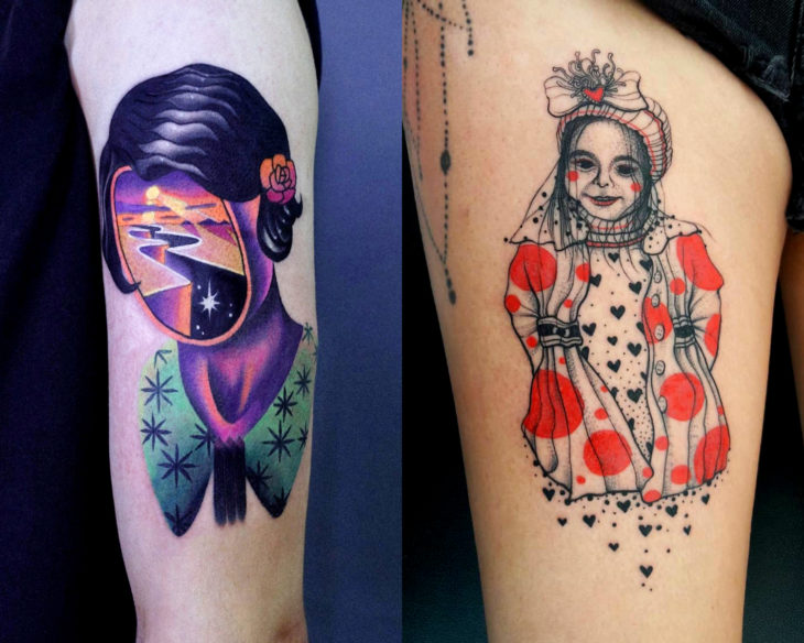 Estilos de tatuajes femeninos; tatuaje surrealista