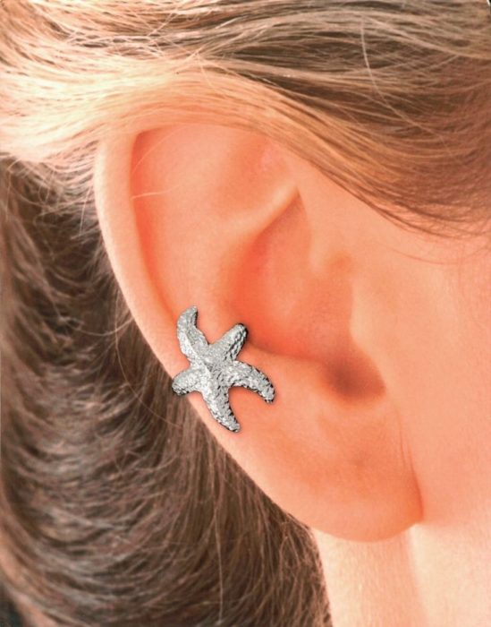 Arete para oreja de estrella de mar