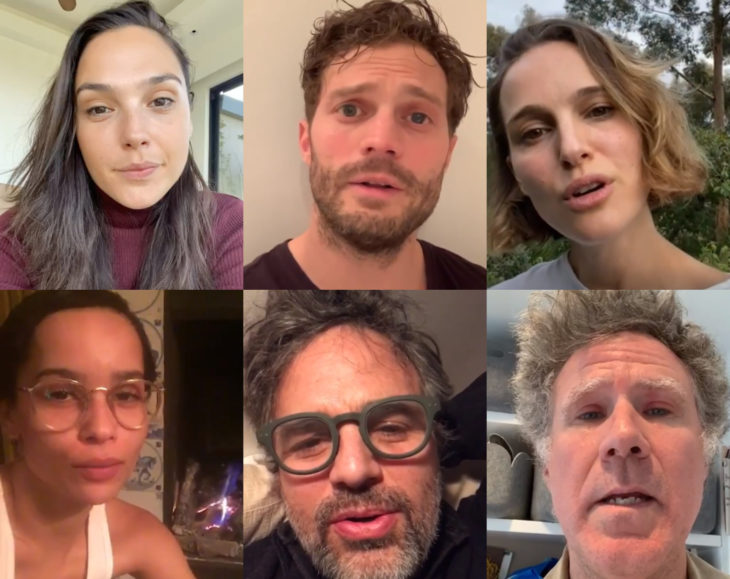 Famosos cantando Imjagine de John Lennon en la cuarentena; Gal Gadot, Henry Cavill, Natalie Portman, Zoë Kravitz, Mark Ruffalo