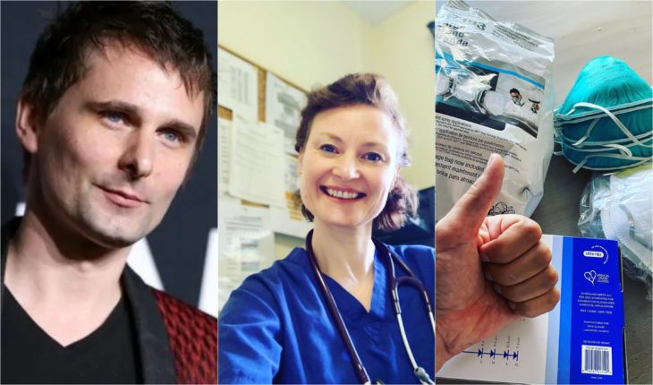 Matthew Bellamy donando suministros de salud a hospitales