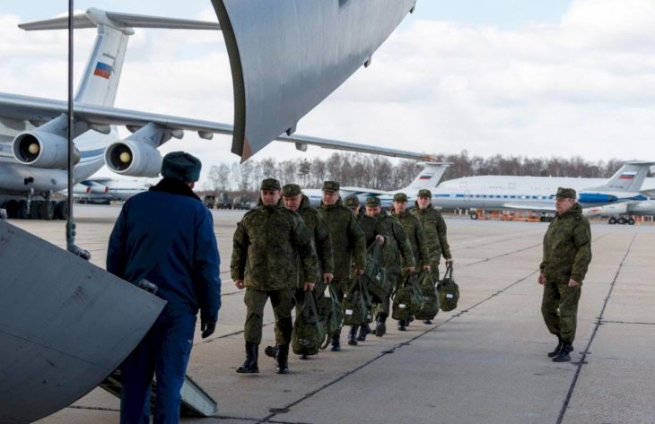 Ayuda militar enviada desde rusia para italia 