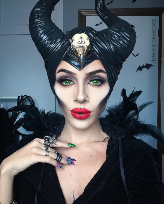 Recreación de maquillaje de Malefica