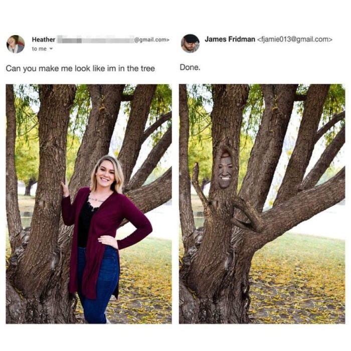 Modificaciones a imágenes que un experto en photoshop hizo a usuarios de redes sociales 