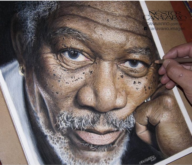 Dibujo creado con colores de Morgan Freeman