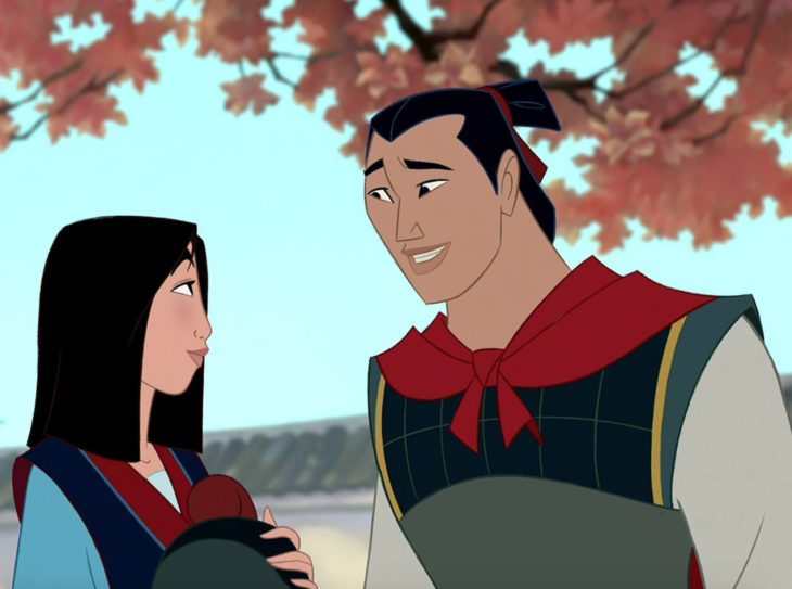 Li Shang y Mulán, perlícula animada y versión live action