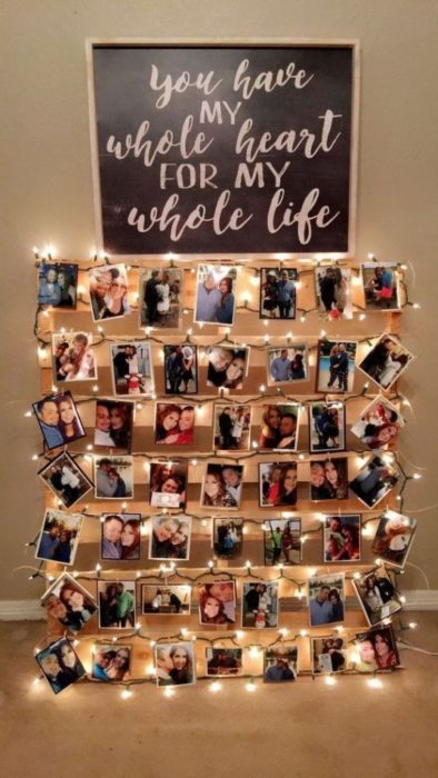 Photo wall con luces