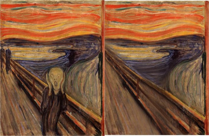 El grito de Munch con y sin persona