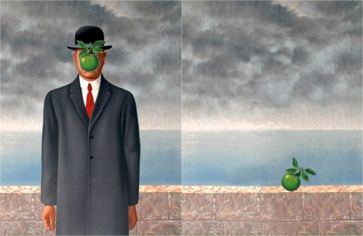 El hijo del hombre de René Magritte con y sin protagonista 