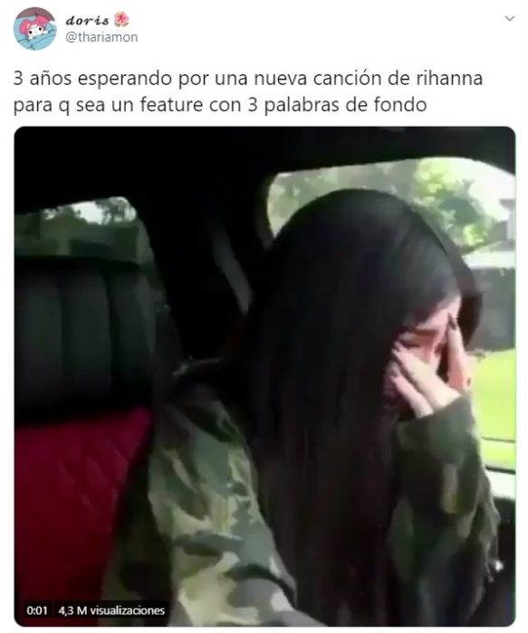 Tuit sobre la nueva canción de Rihanna Belive It