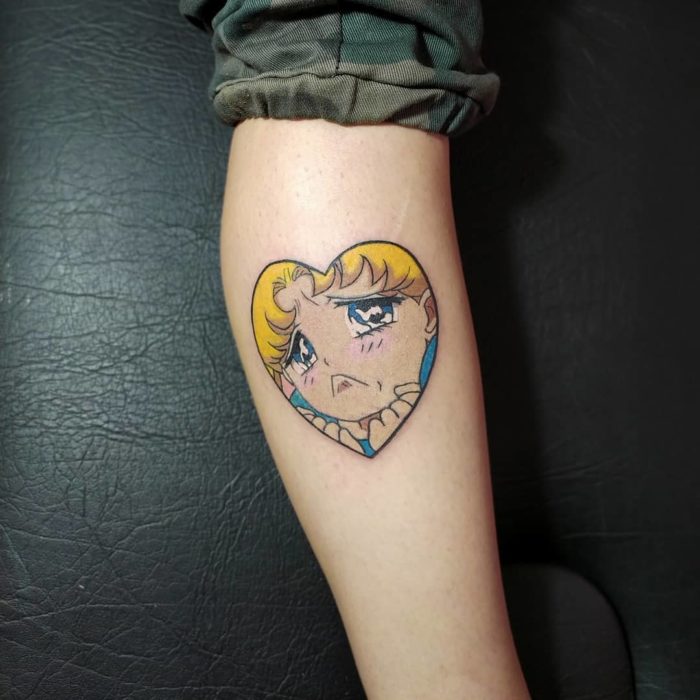 Tatuaje de Serena Tsukino llorando de Sailor Mon