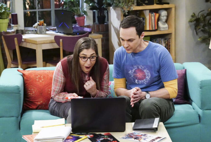 Escena de Sheldon y Amy de The Big bang theory