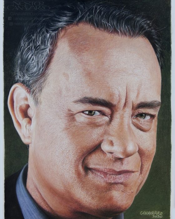 Dibujo creado con colores de Tom Hanks