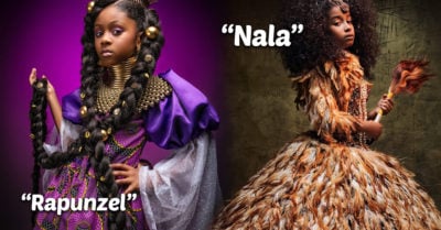 Niñas muestran cómo se verían las princesas de Disney si fueran afroamericanas