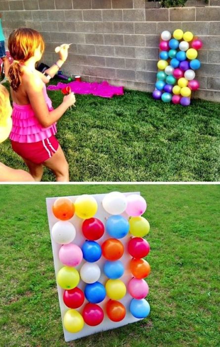 Minijuegos de feria para tronar globos de colores