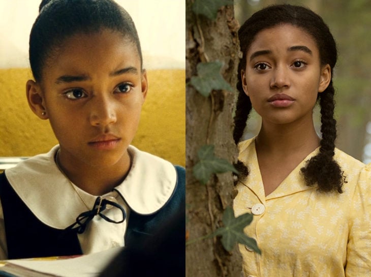 Actores jóvenes de la Generación Z antes y después; Amandla Stenberg, Colombiana, Where Hands Touch