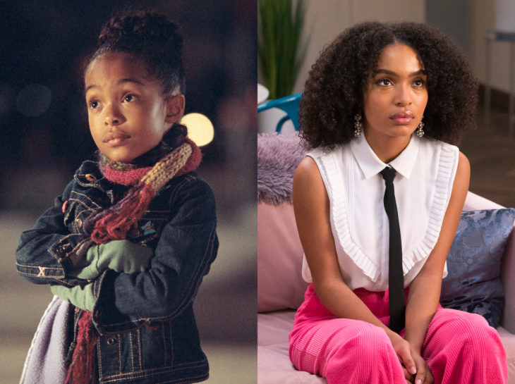 Actores jóvenes de la Generación Z antes y después; Yara Shahidi, Mi papá y nuestro mundo fantástico, Grown-ish