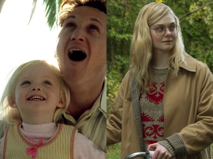 Actores jóvenes de la Generación Z antes y después; Elle Fanning, Yo soy Sam, Violet y Finch