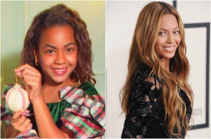 Beyoncé de niña y en la actualidad 