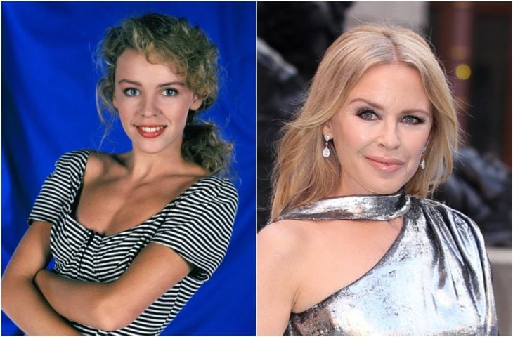 Kylie Minogue de joven y en la actualidad