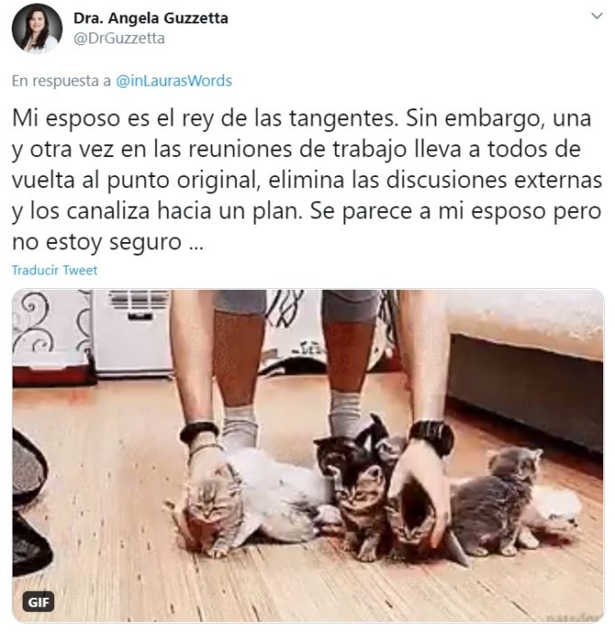 Captura de Twitter con relato de reacción ante faceta de personalidad de su familia por home office