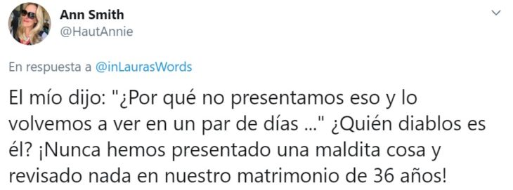 Captura de Twitter con relato de reacción ante faceta de personalidad de su familia por home office