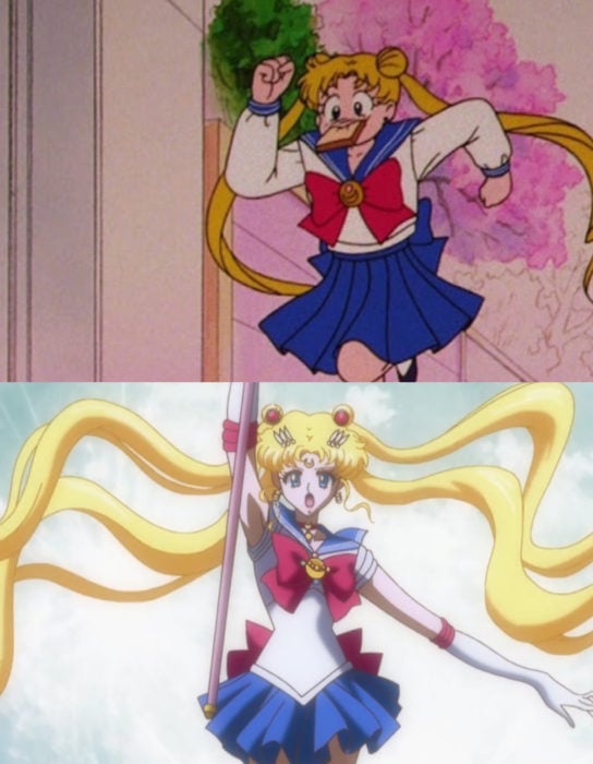 Caricaturas antes y después; Sailor Moon