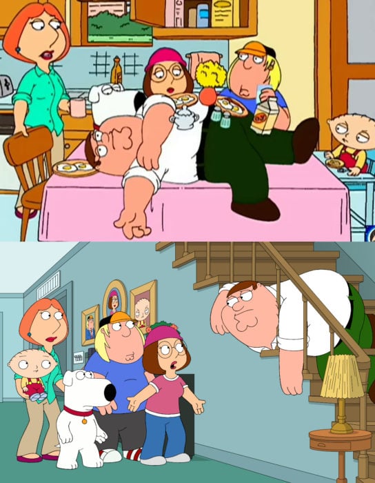Caricaturas antes y después; Padre de familia
