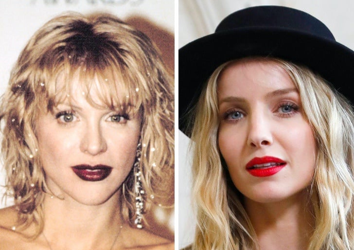 Comparación de belleza entre Courtney Love y Annabelle Wallis 