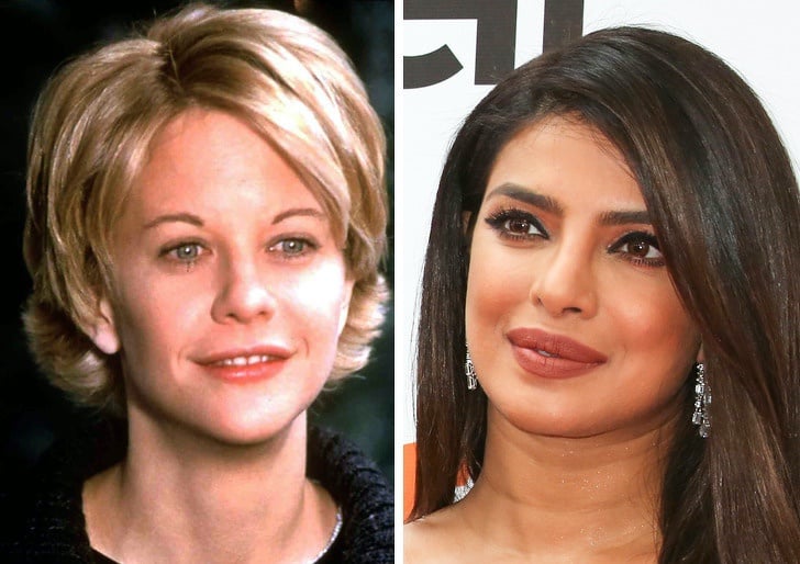Comparación de belleza entre Meg Ryan y Priyanka Chopra 