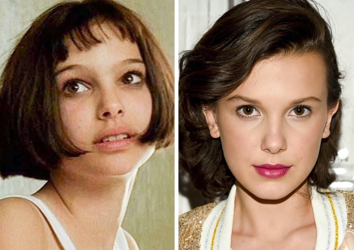 Comparación de belleza entre Natalie Portman y Millie Bobby brown 