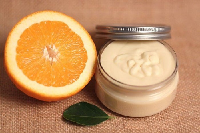 Crema facial de yogur y naranja