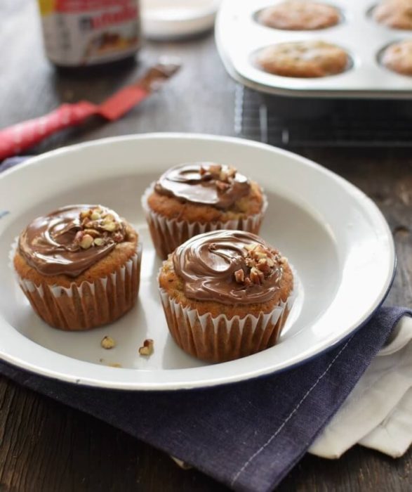 Cup cakes caseros con nutella casera