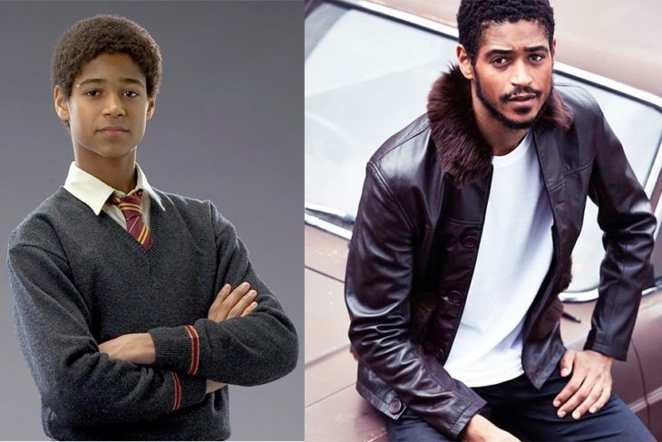 Foto comparativa del personaje Dean Thomas, con el actor que le dio vida Alfred Enoch