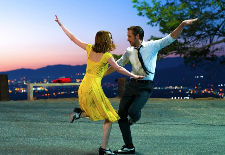 Escena de la película La la land en la que participan Emma Stone y Ryan Gosling