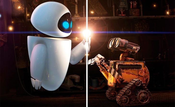 Fondo de pantalla en pareja de  Eva y Wall E