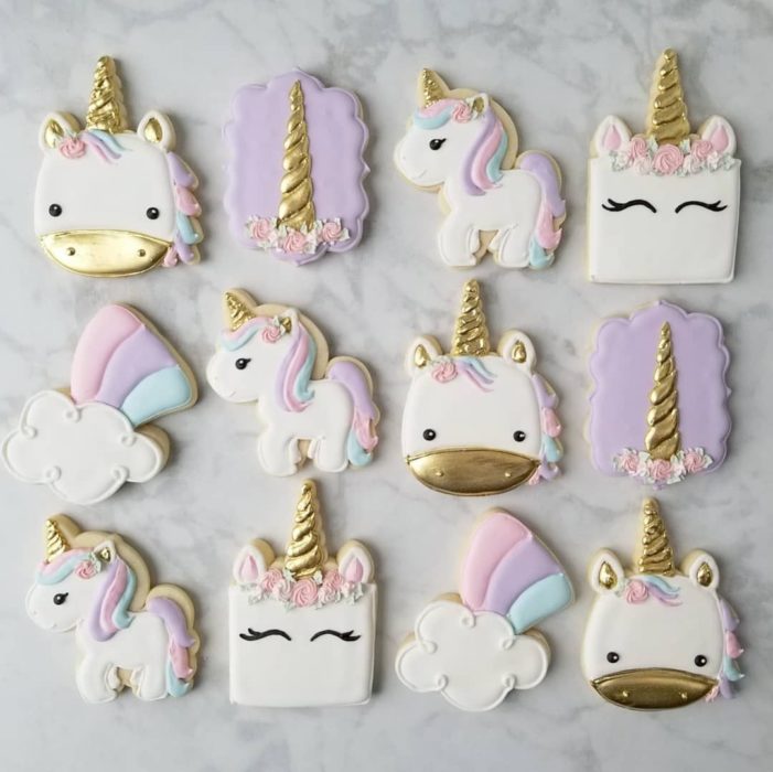 Galletas para festejar el día del niño de unicornios