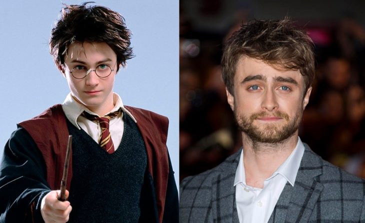 Foto comparativa del personaje Harry Potter, con el actor que le dio vida Daniel Radcliffe