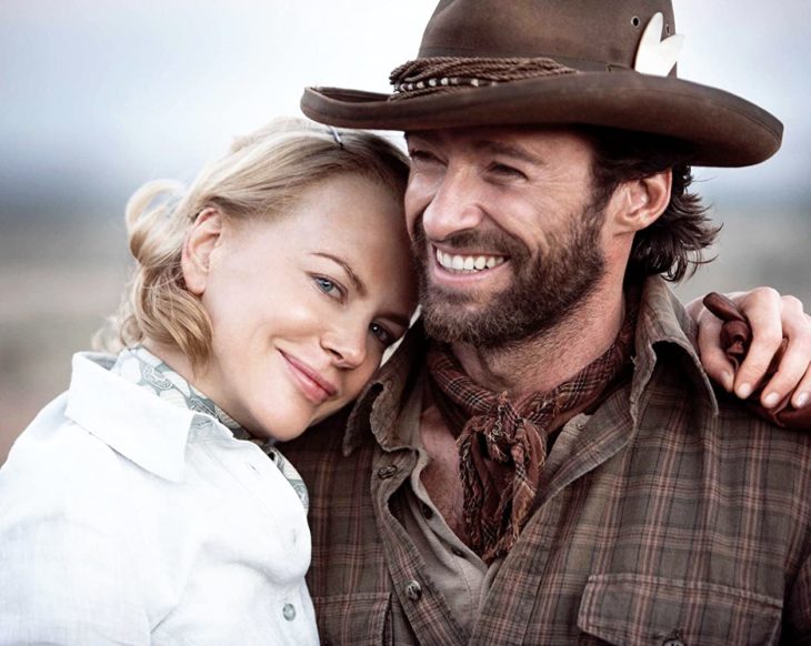 Escena de la película Australia en la que participan Hugh Jackman y Nicole Kidman