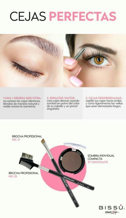 Infografía para unas cejas perfectas