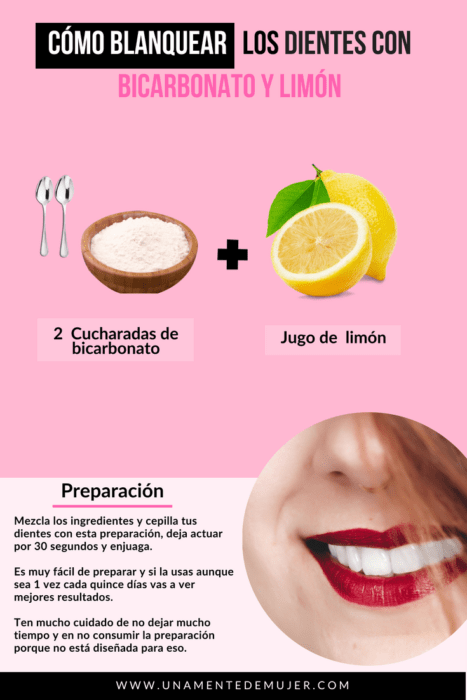 Infografía sobre blaquear los dientes