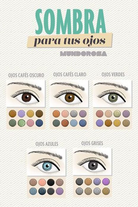 Infografía sobre el crecimiento de las pestañas las sombras de ojos