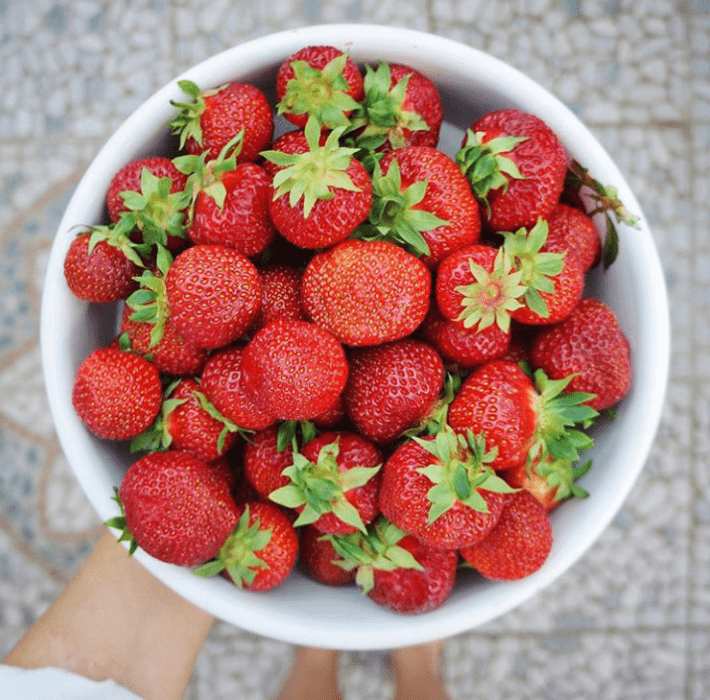 Plato con fresas