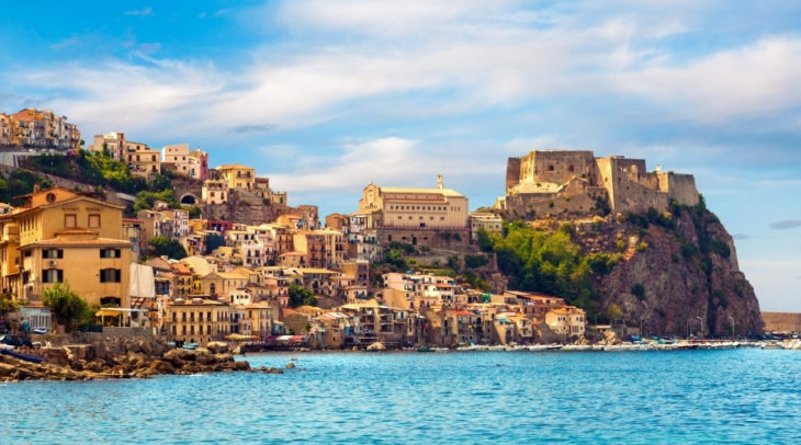 Sicilia Iatlia vista desde un mirador alto