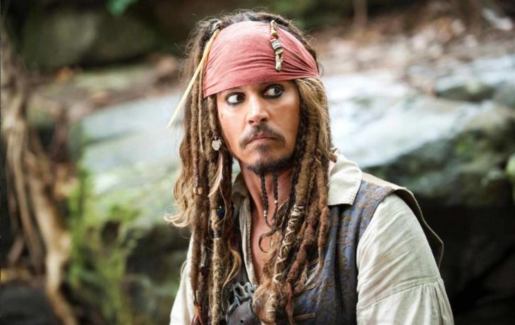 Johnny depp en su papel de Jack Sparrow 