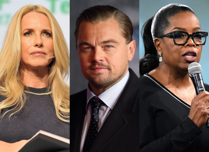 Leonardo DiCaprio, Laurene Powell Jobs y Oprah Winfrey