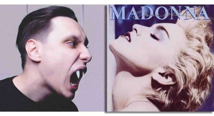 Portada editada del disco "True Blue" de Madonna