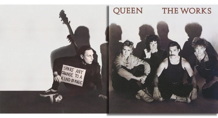 Portada editada del disco "The Works" de Queen