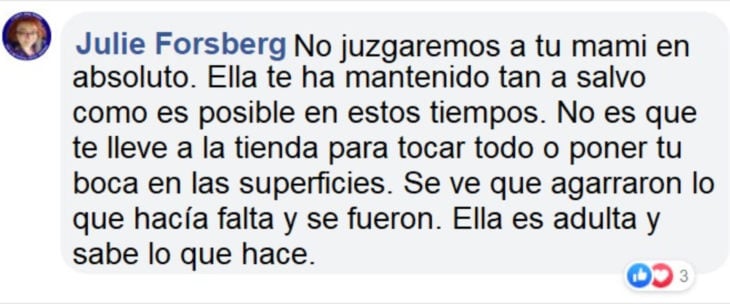 MaryAnn Fausey Resendez, mamá lleva a su hija al supermercado y coloca un cartel para que no la juzguen