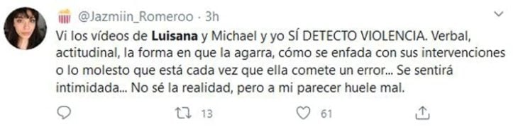 Tuit sobre Michael Bublé agrediendo a su esposa
