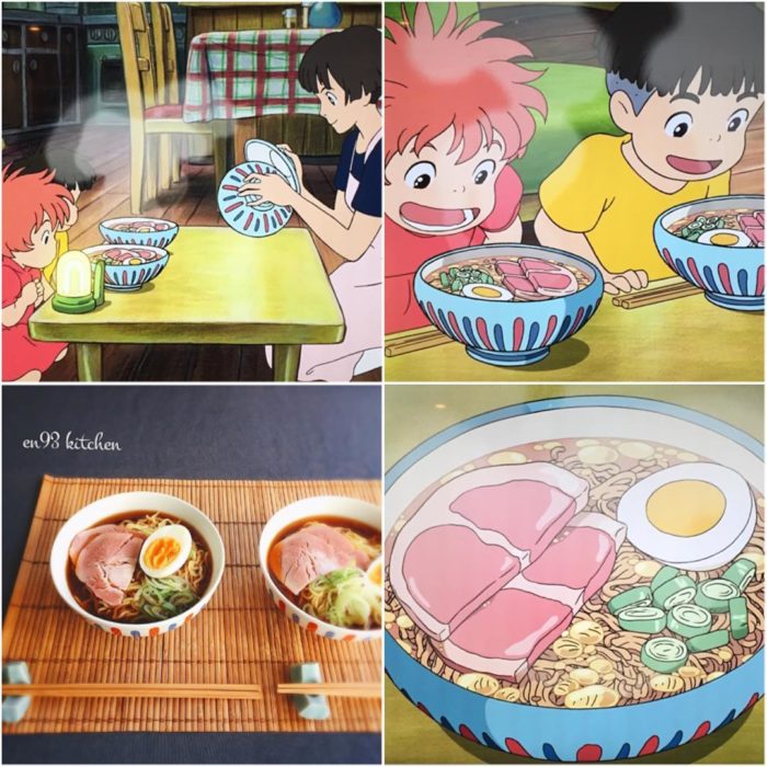 Recreación de comida de películas de Studio Ghibli, noddles